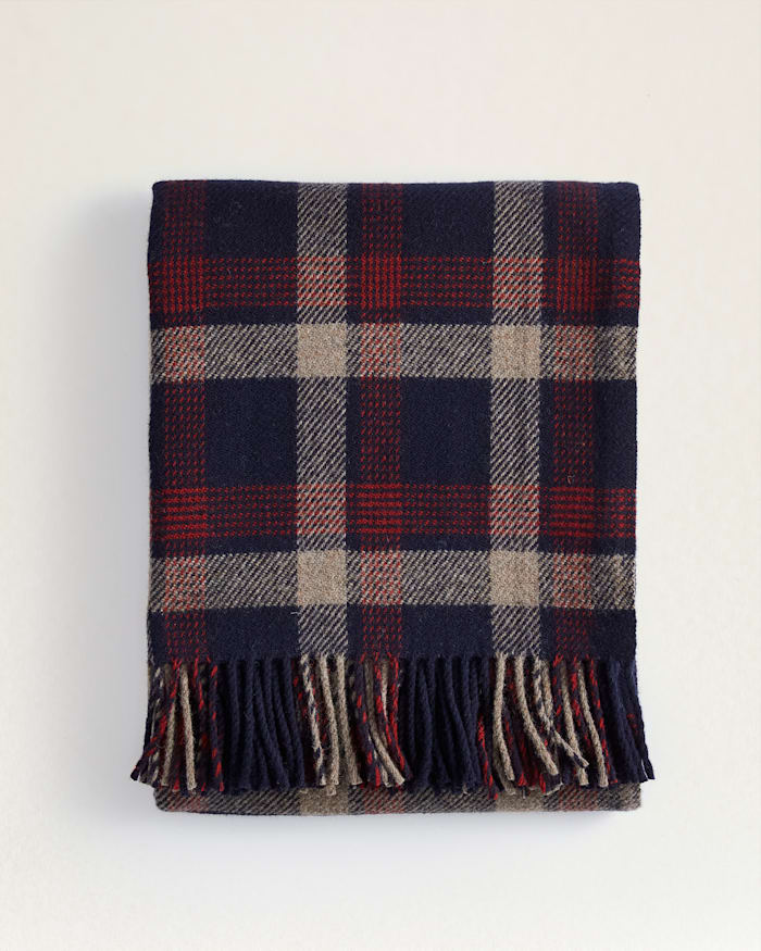 ECO-WISE WOOL FRINGED THROW